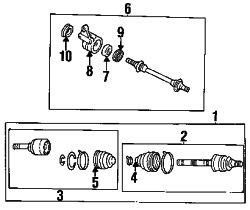 Mazda 626 Right Axle assy | Mazda OEM Part Number G594-25-500R-0C