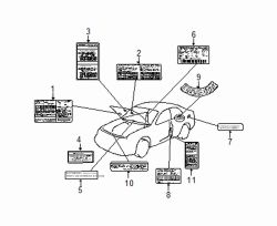 Mazda 626  Emission label | Mazda OEM Part Number GG2F-69-036