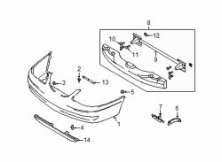 Mazda 626  Bumper cover lower bracket | Mazda OEM Part Number GD7A-50-191A