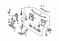Mazda 626 Left Bumper bracket | Mazda OEM Part Number GD7A-54-12YA