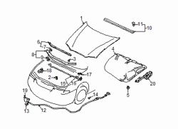 Mazda 626 Left Hood bumper | Mazda OEM Part Number BC1M-56-786