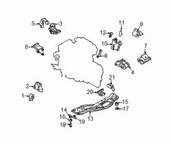 Mazda 626  Engine c'member cushion | Mazda OEM Part Number GA2E-39-100A