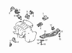 Mazda 626  Front mount brkt | Mazda OEM Part Number KB31-39-021