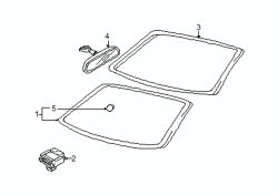 Mazda 626  Mirror inside base | Mazda OEM Part Number BW0B-69-240