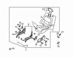 Mazda 626 Left Track end cover | Mazda OEM Part Number GD7A-57-041-90