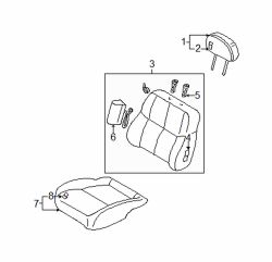 Mazda 626 Left Headrest guide | Mazda OEM Part Number B25D-88-1G8A-80