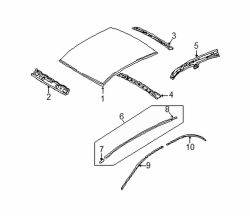 Mazda 626 Right Drip molding | Mazda OEM Part Number GD7E-50-981
