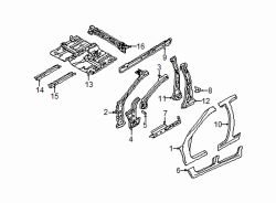 Mazda 626 Left Reinf bracket | Mazda OEM Part Number T001-70-054A