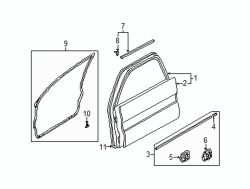 Mazda 626 Right Lower w'strip clip | Mazda OEM Part Number GD7A-58-762