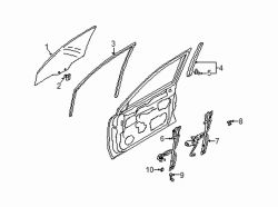 Mazda 626 Right Door glass | Mazda OEM Part Number GD7A-58-511A