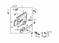 Mazda 626 Right Pull handle | Mazda OEM Part Number GD7A-68-D61A-29