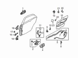 Mazda 626 Left Lock lever retainer clip | Mazda OEM Part Number G030-58-315