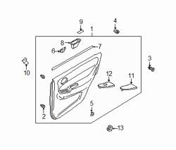 Mazda 626 Right Trim panel assy grommet | Mazda OEM Part Number GD7B-68-AD5