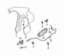 Mazda 626  Fuel door | Mazda OEM Part Number GD7A-42-410C