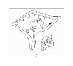 Mazda 626 Right Qtr pillar trim clip | Mazda OEM Part Number GJ12-68-865