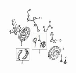 Mazda 626 Left Hub assy wheel bolt | Mazda OEM Part Number GA2A-33-062