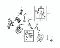 Mazda 626 Left Lock nut | Mazda OEM Part Number GJ21-33-042B