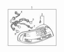 Mazda 626 Right Tail lamp bulb | Mazda OEM Part Number 9970-08-215