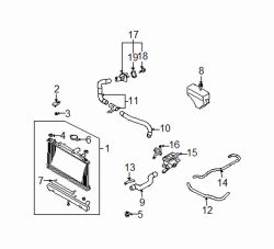 Mazda 6 Right Radiator assy upper bracket | Mazda OEM Part Number LF17-15-241C