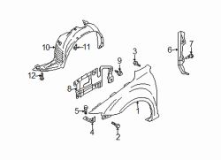 Mazda 6 Right Fender front bolt | Mazda OEM Part Number 9XG0-24-349L