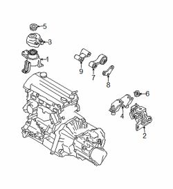 Mazda 6  Rear mount brkt | Mazda OEM Part Number GK2A-39-011