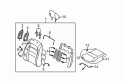 Mazda 6 Left Seat back assy | Mazda OEM Part Number GK2A-88-180C-02