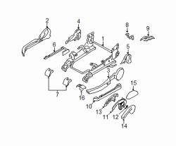 Mazda 6  Seat track | Mazda OEM Part Number GP9A-88-H50C