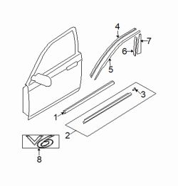 Mazda 6 Right Body side mldg | Mazda OEM Part Number GK2A-50-681-41