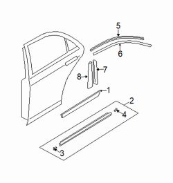 Mazda 6 Left Black out tape | Mazda OEM Part Number GM9E-50-8W4