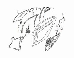 Mazda 6 Left Rear channel | Mazda OEM Part Number GM9E-73-602B