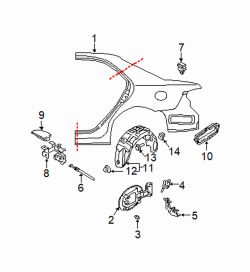 Mazda 6 Right Liner | Mazda OEM Part Number GP7A-56-1H0C