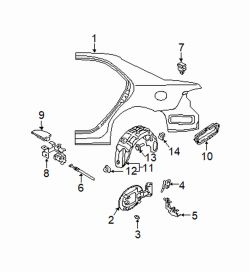 Mazda 6 Left Quarter panel | Mazda OEM Part Number GMYA-71-410