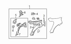 Mazda 6 Left Rear side panel | Mazda OEM Part Number GJ6J-71-113C