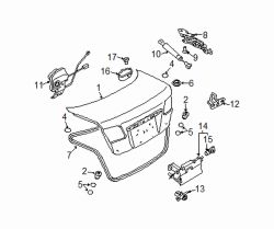 Mazda 6  Weatherstrip | Mazda OEM Part Number GK2A-56-951F