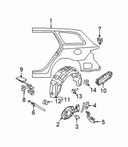 Mazda 6 Right Wheelhouse liner fastener | Mazda OEM Part Number H260-50-6A7