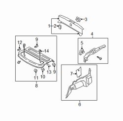 Mazda 6 Right Trunk side trim | Mazda OEM Part Number GM9A-68-850D-72