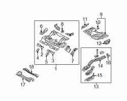 Mazda 6 Right Rear rail | Mazda OEM Part Number GK2A-53-811C