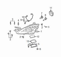 Mazda 6 Right Gasket | Mazda OEM Part Number GS1F-51-0B2