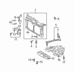 Mazda 6 Right Radiator support retainer nut | Mazda OEM Part Number B455-56-135