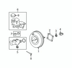 Mazda 6  Power booster gasket | Mazda OEM Part Number H001-43-443