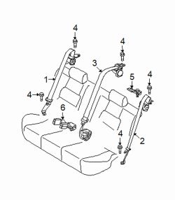 Mazda 6  Center belt assy | Mazda OEM Part Number GSYL-57-740A