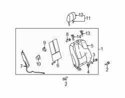 Mazda 6  Headrest | Mazda OEM Part Number GEG1-88-140-02