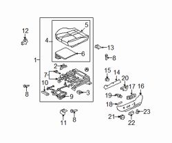 Mazda 6  Cushion cover | Mazda OEM Part Number GS3N-88-161-02