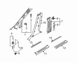 Mazda 6 Left Scuff plate | Mazda OEM Part Number GS3L-68-740B-02