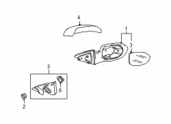 Mazda 6 Right Mirror outside nut | Mazda OEM Part Number 9XA2-19-067L