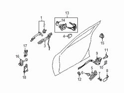 Mazda 6 Left Handle, outside | Mazda OEM Part Number GS3L-59-410C-50