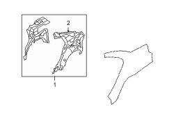 Mazda 6 Right Inner panel | Mazda OEM Part Number GS3L-70-111A