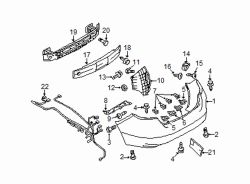 Mazda 6  Bumper cover pin | Mazda OEM Part Number GK2E-50-1K5A