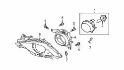 Mazda 6 Right Fog lamp assy | Mazda OEM Part Number TK21-51-680A