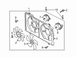 Mazda 6 Right Fan motor | Mazda OEM Part Number PE11-15-150